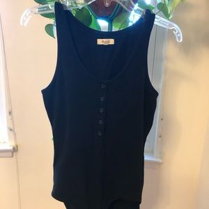 Madewell black Indie Henley Bodysuit